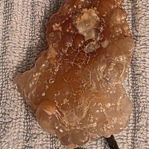 Vintage Metal Bolo Tie, Bennett, Nice Big Stone Design with Stripes, Nice Design